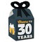 Big Dot of Happiness Cheers and Beers to 30 Years - Square Favor Gift Boxes - 30th Birthday Party Bow Boxes - Set of 12